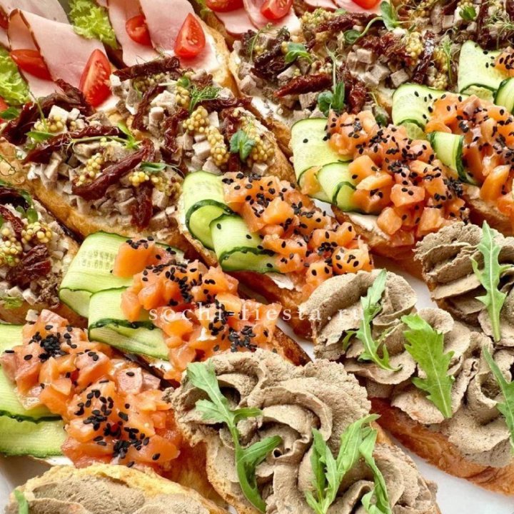 Брускетта "4 вкуса иксель" в Алматы